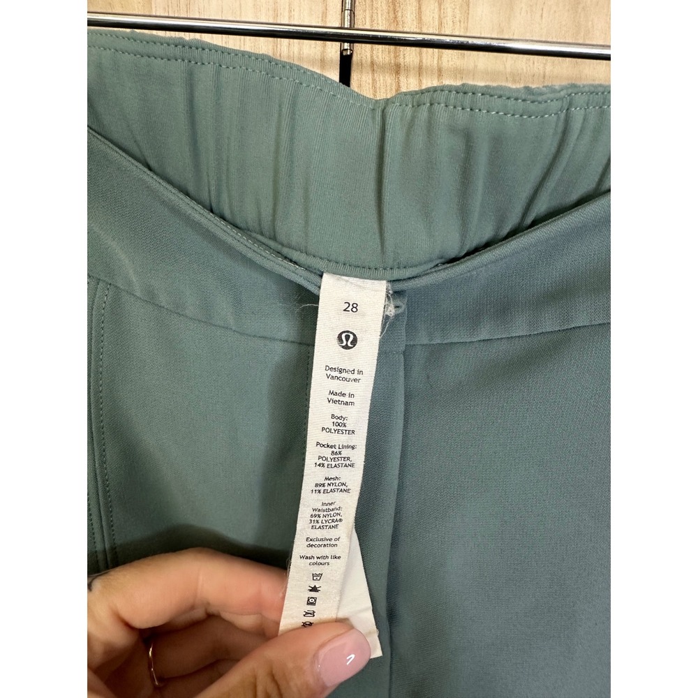 Lululemon Dynamic Days Pant *Travel WovenTidewater‎ Teal Size 28 - Picture 8 of 12